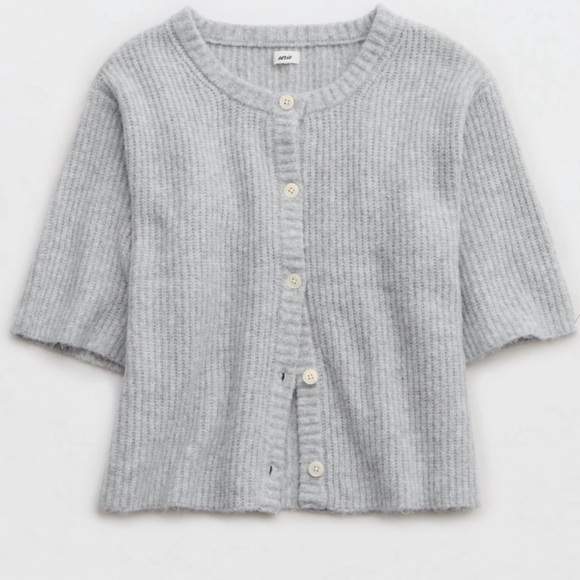 NWT Aerie Unreal Short Sleeve Cardigan - Picture 6 of 6